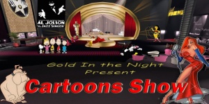 Cartoon Show gold in the night